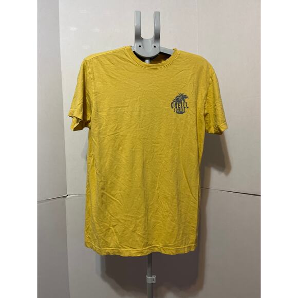 O’Neill Surf Co. Men’s Yellow Graphic T-Shirt Size Large Surf Van Palm Tree - Picture 1 of 6